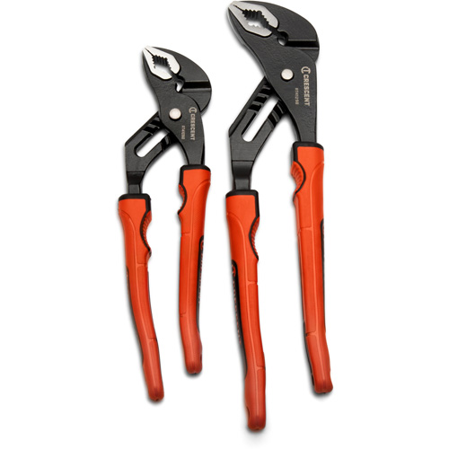 Grip Zone V-Jaw Tongue & Groove Plier Set with Dual Material Rawhide Handle, 2 Pieces Stor-it Systems