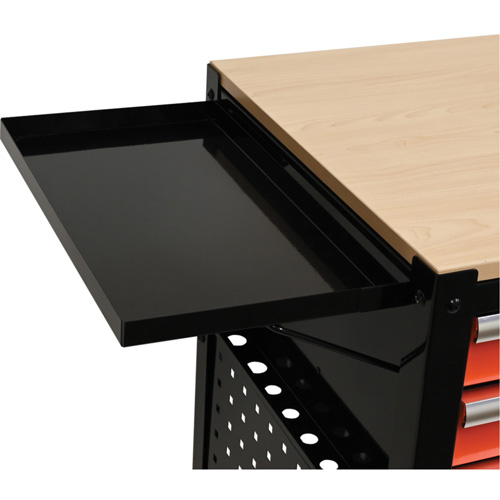Chariot utilitaire, 4 tiroirs, Noir/Orange Stor-it Systems