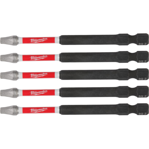 Embouts de tr&eacute;pan &agrave; chocs SHOCKWAVE, Carr&eacute;e, Embout 2, Longueur 3-1/2" Stor-it Systems