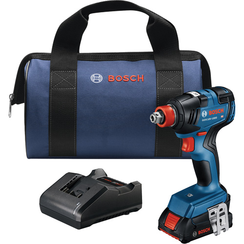 Two-In-One Bit/Socket Impact Driver/Wrench Kit, 1/2", 1800 in-lbs. Max. Torque, 18 V, Lithium-Ion Stor-it Systems