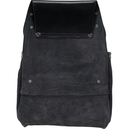 Phantom Collection Heavy-Duty Nail & Tool Bag, Leather, 10 Pockets, Black Stor-it Systems