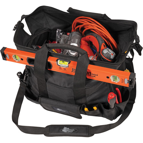 Sac &agrave; outils Phantom 18" pour entrepreneur, Polyester balistique, 25 pochettes, Noir Stor-it Systems