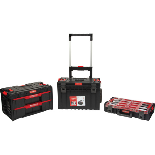 Ensemble de d&eacute;part roulant de coffres &agrave; outils Arx de 3 morceaux, 25-1/5" x 19" x 42-2/5", Noir Stor-it Systems
