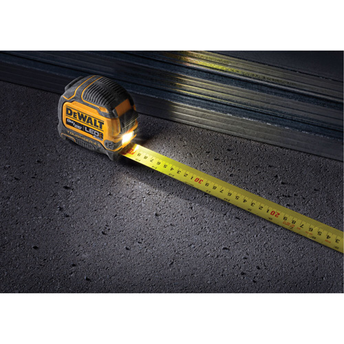 TOUGHSERIES Lighted Tape Measure, 26'/8 m, Imperial & Metric Graduations Stor-it Systems