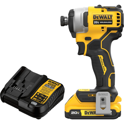 Ensemble tournevis &agrave; chocs sans fil et sans balai ATOMIC COMPACT SERIES MAX*, 1/4", 1700 lb-po Couple max., 20 V, Lithium-ion Stor-it Systems