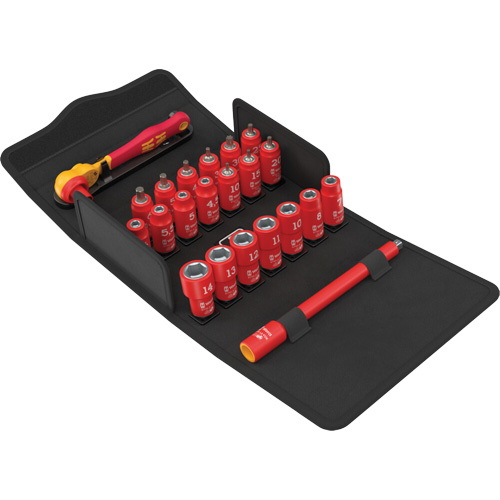 Jeu de cl&eacute; &agrave; cliquet SA VDE 1 Zyklop isolant avec levier dinversion Stor-it Systems