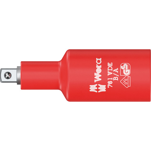 Adaptateur isol&eacute; VDE B/A, Prise 3/8", Douille 1/4", 2,59" lo, Sph&eacute;rique Stor-it Systems