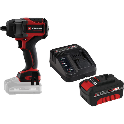 Professional Cordless Impact Wrench with 4Ah PXC Battery & Charger Starter Kit, 18 V, 1/2" Socket Stor-it Systems