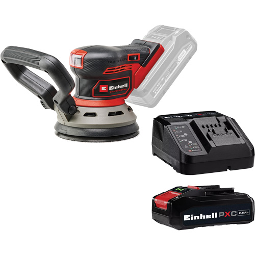 Professional Random Orbit Sander with 2.5Ah PXC Battery & Charger Starter Kit, 5" Sand Paper, 18 V, 6000 - 24000 OPM Stor-it Systems