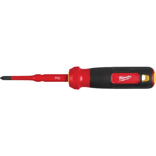Tournevis &agrave; embouts interchangeables &agrave; tige articul&eacute;e isol&eacute; 1000 V, 2-en-1, 8-4/5" lo, Prise Coussin&eacute;e Stor-it Systems