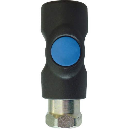 Raccord industriel rapide TOPQUIK S1, Composite en polyester/Acier inoxydable, 1/4", NPT femelle, 174 PSI Stor-it Systems