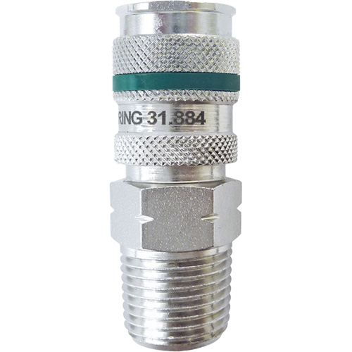 Raccord rapide QUIKSILVER Ultraflo 7,8 mm, Acier zingu&eacute;, 1/2", NPT m&acirc;le, 362 PSI Stor-it Systems