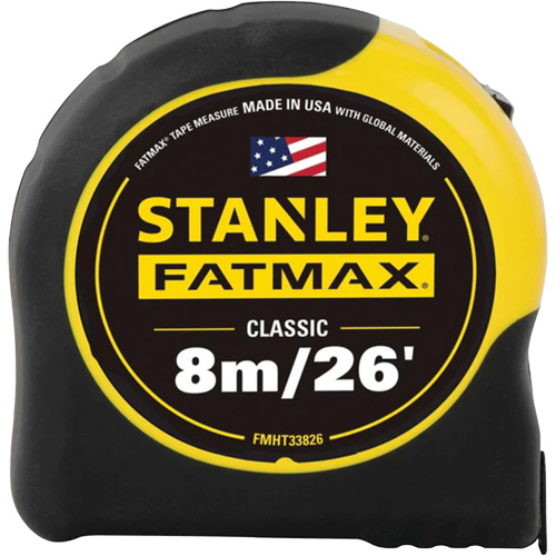 Ruban &agrave; mesurer FATMAX, 1-1/4" x 26'/8 m, Marques de goujon Imp&eacute;rial & m&eacute;trique Stor-it Systems