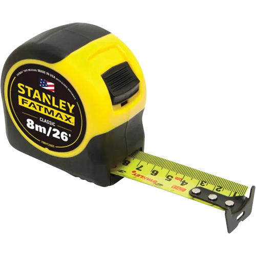 Ruban &agrave; mesurer FATMAX, 1-1/4" x 26'/8 m, Marques de goujon Imp&eacute;rial & m&eacute;trique Stor-it Systems