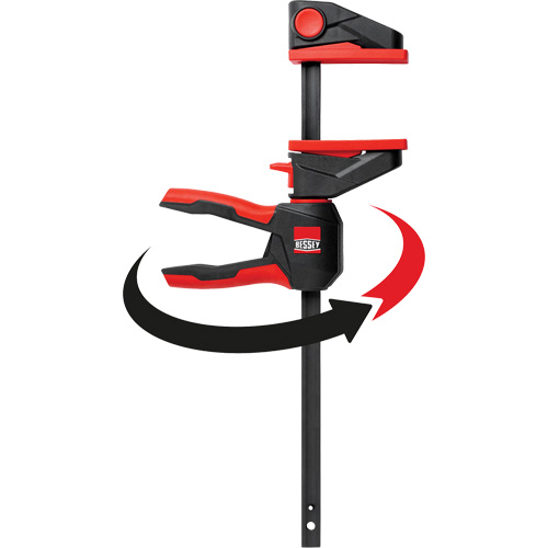 Serre-joints &agrave; g&acirc;chette pour barres &agrave; une main avec poign&eacute;e rotative &agrave; 360°, 4-1/2" (114,3 mm) Stor-it Systems