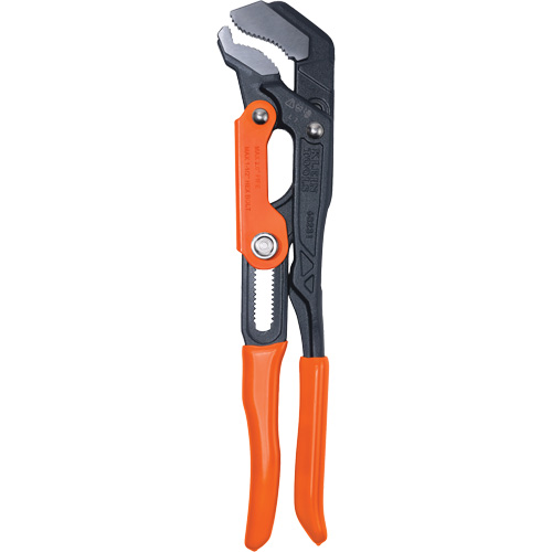 Quick-Adjust S-Jaw Pipe Wrench, 2" Jaw Capacity, 16-3/5" Long, Powder Coated Finish, Dipped Handle Stor-it Systems