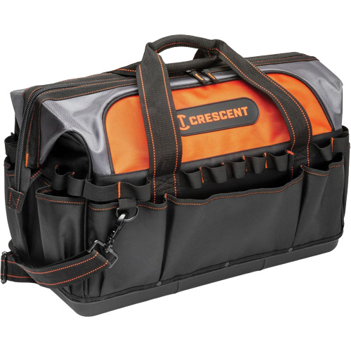 Sac &agrave; outils 20" pour entrepreneur, 1680 Denier/Polyester, 31 pochettes, Noir/Gris/Orange Stor-it Systems