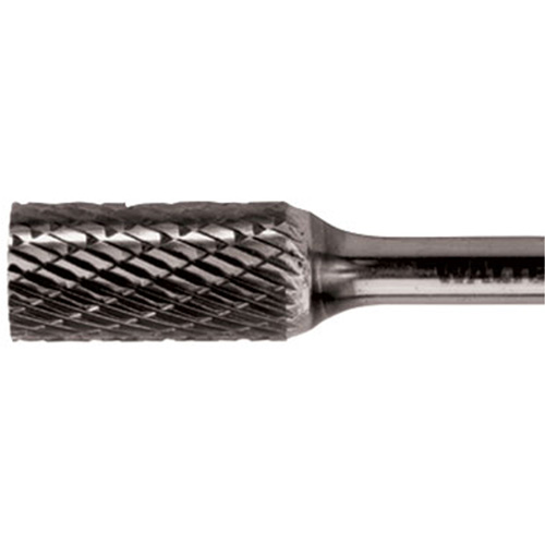 Double Cut Cylindrical Carbide Burr, 1/2" Dia., 1/4" Shank, 1" Depth of Cut Stor-it Systems