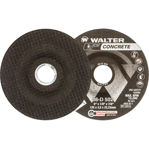 Meules &agrave; moyeu d&eacute;port&eacute; - B&eacute;ton type 27, 5" x 1/8", Arbre de 7/8", Type 27 Stor-it Systems