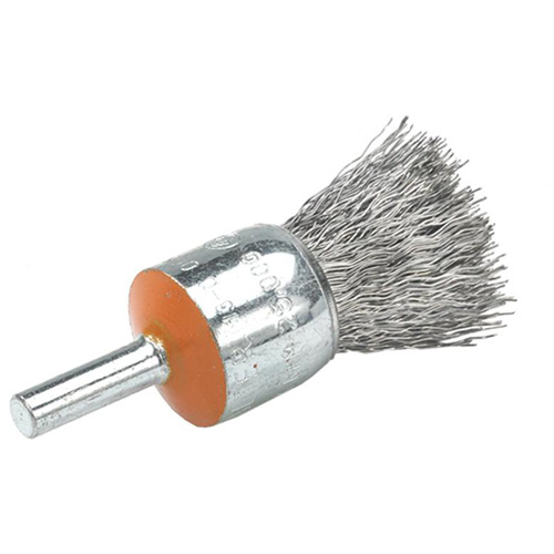 Brosses mont&eacute;es &agrave; fils cr&ecirc;p&eacute;s, 1/2", Fils 0,01", Tige 1/4" Stor-it Systems
