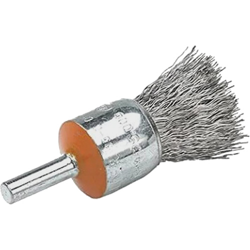 Brosses mont&eacute;es &agrave; fils cr&ecirc;p&eacute;s, 1/2", Fils 0,02", Tige 1/4" Stor-it Systems