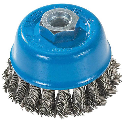 Brosse &agrave; fils nou&eacute;s torsad&eacute;s, 3" dia. x M14 arbre Stor-it Systems