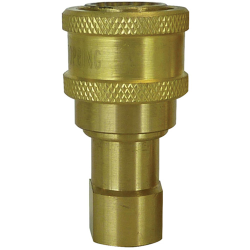 RACCORD HYDRAULIQUE FERME 2VOIES,1/2"NPT,LAITON, Laiton/Acier inoxydable Stor-it Systems