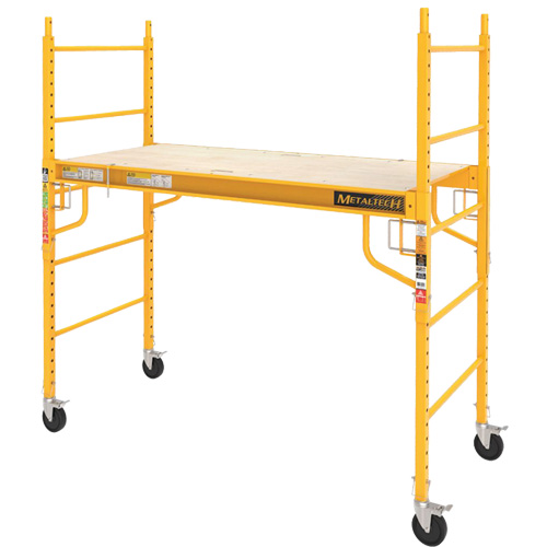 Mobile Work Scaffolding - Maxi Square Scaffolding, Steel Frame, 74" D x 74" H Stor-it Systems