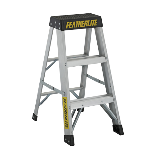 Escabeaux industriels extra robustes, 3', Aluminium, Capacit&eacute; 300 lb, Type 1A Stor-it Systems