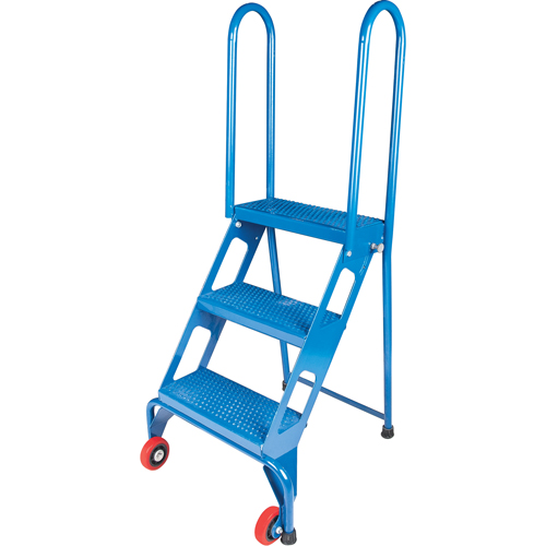 Portable Folding Ladder, 3 Steps, Perforated, 30" High Stor-it Systems