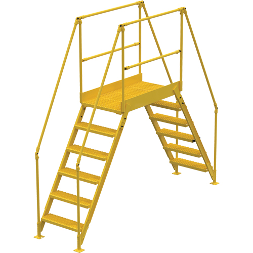 Crossover Ladder, 116" Overall Span, 60" H x 48" D, 24" Step Width Stor-it Systems