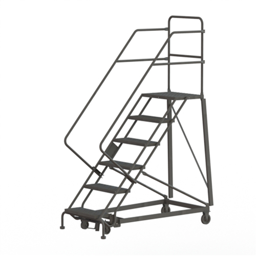 &eacute;chelles robustes en angle de s&eacute;curit&eacute;, 6 marches, Stri&eacute;, Inclinaison 50°, Hauteur 60" Stor-it Systems