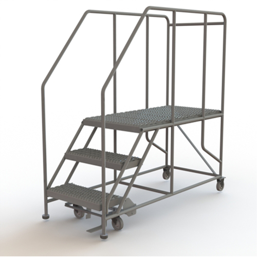 Plateforme de travail mobile, Acier, 3 Marches, 30" ha, 47" p, 24" Marche, Stri&eacute; Stor-it Systems