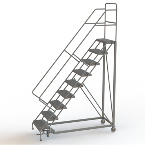 &eacute;chelles en angle de s&eacute;curit&eacute;, 9 marches, Stri&eacute;, Inclinaison 50°, Hauteur 90" Stor-it Systems