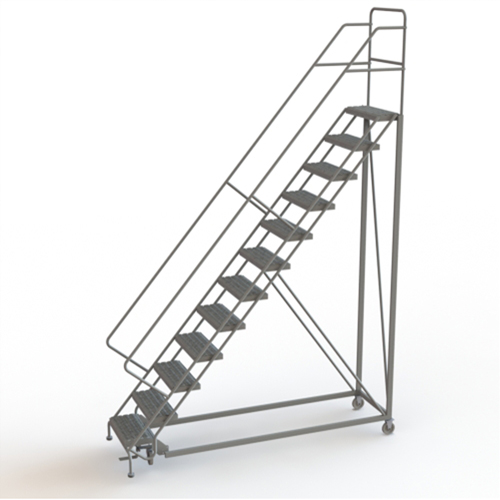 &eacute;chelles en angle de s&eacute;curit&eacute;, 12 marches, Stri&eacute;, Inclinaison 50°, Hauteur 120" Stor-it Systems