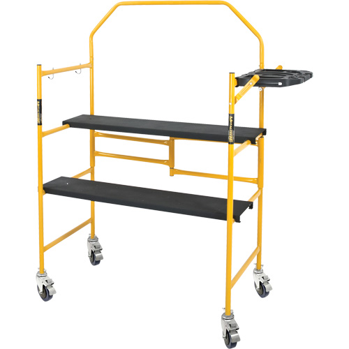 Jobsite Series 4' Safety Rail & Tool Shelf Scaffold Kit, Steel Frame, 49-1/2" D x 57-3/4" H Stor-it Systems