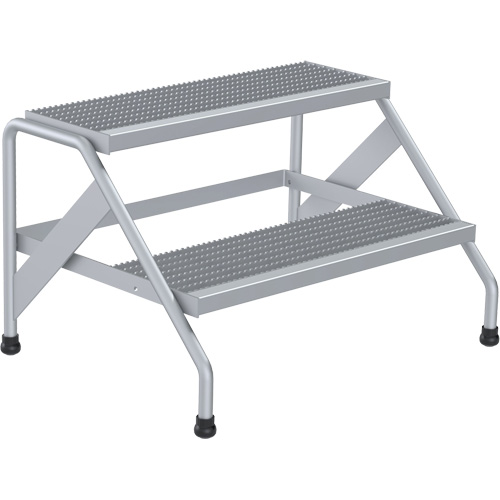 Escabeau en aluminium, 2 marche(s), 32-13/16" la x 24-9/16" lo x 20" h, Capacit&eacute; 500 lb Stor-it Systems