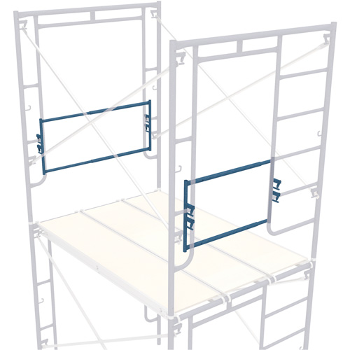 Adjustable End-Stop Scaffolding Guardrail, Guard Rail, 21" H Stor-it Systems