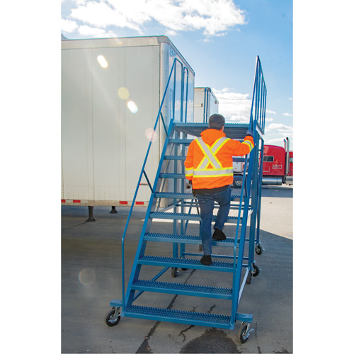 &eacute;chelle &agrave; neige, Acier, 10 Marches, 99" ha, 85-1/2" p, 48" Marche, Stri&eacute; Stor-it Systems
