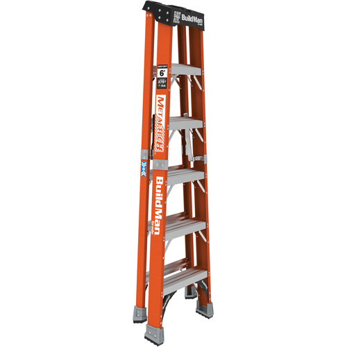 Step Ladder, 6', Fibreglass, 375 lbs. Capacity, Type 1AA Stor-it Systems