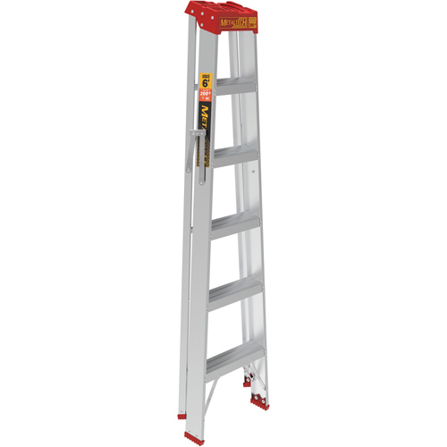 Step Ladder, 6', Aluminum, 200 lbs. Capacity, Type 3 Stor-it Systems