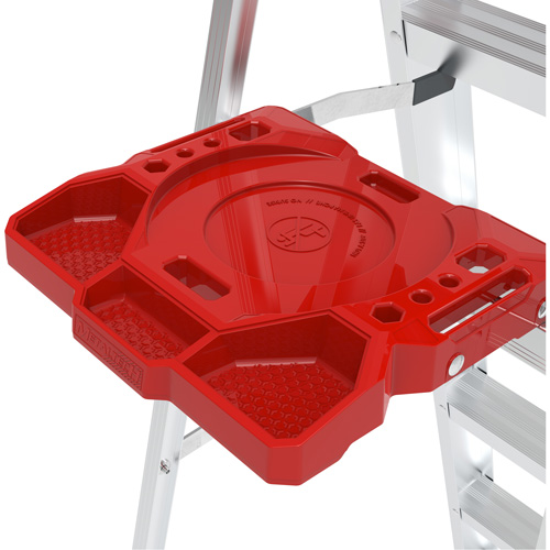Step Ladder with Paint Tray, 6', Aluminum, 200 lbs. Capacity, Type 3 Stor-it Systems