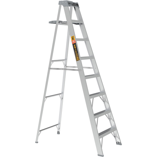 Step Ladder with Paint Tray, 8', Aluminum, 225 lbs. Capacity, Type 2 Stor-it Systems