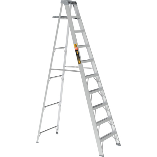 Step Ladder with Paint Tray, 10', Aluminum, 225 lbs. Capacity, Type 2 Stor-it Systems
