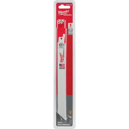 Lame de scie alternative Sawzall, Bim&eacute;tal, 10-14 Dents par pouce, 8" lo x 5/8" la Stor-it Systems