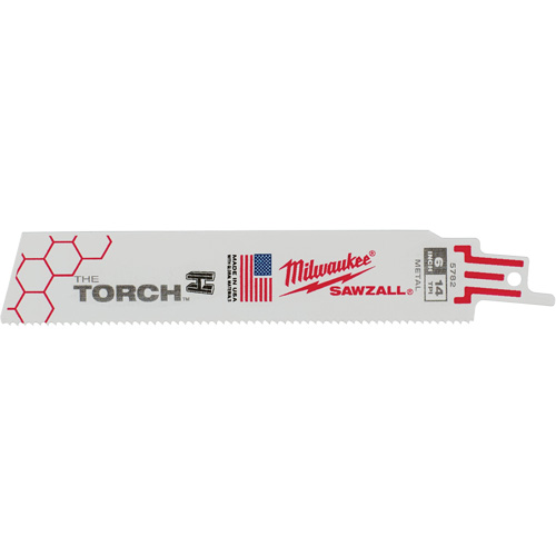 The Torch Sawzall&reg; Blades, Bi-Metal, 14 TPI, 6" L x 1" W Stor-it Systems