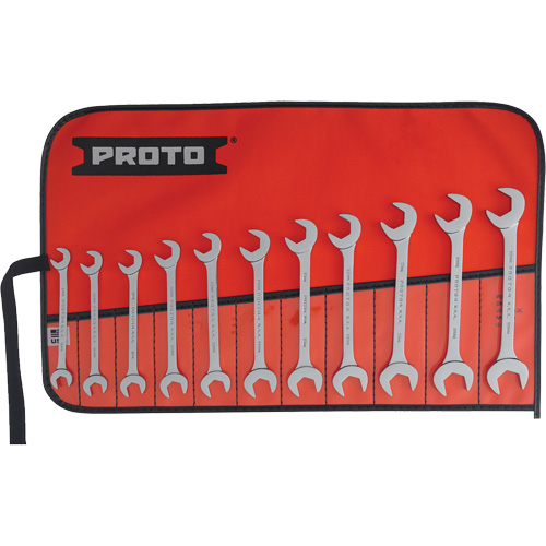 11-Piece Angled Open-End Wrench Set, Polished Stor-it Systems