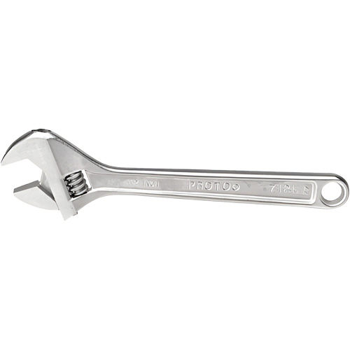 Adjustable Wrench, 12-1/8" L, 1-19/32" Max Width, Chrome Stor-it Systems