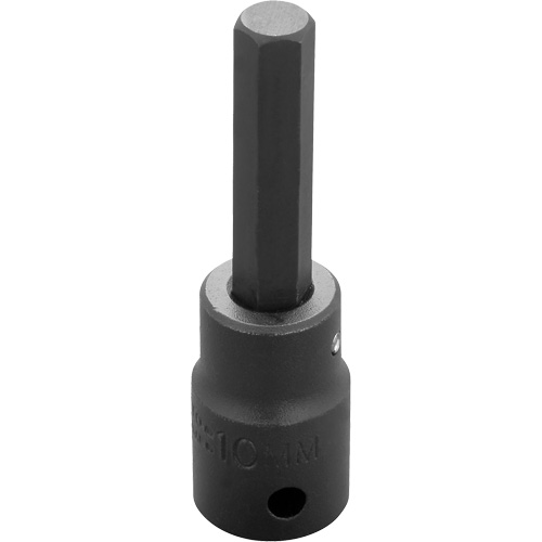 Socket Bit, Hex, 10 mm x 3-1/4" L, 1/2" Drive Stor-it Systems