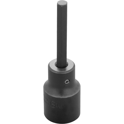 Socket Bit, Hex, 6 mm x 3-1/4" L, 1/2" Drive Stor-it Systems